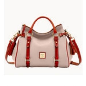 Dooney & Bourke Satchel in Beige and Red